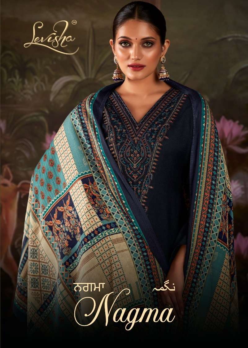 NAGMA BY LEVISHA 113 TO 119 SERIES PASHMINA PRINT EMBROIDERY WITNER WEAR DRESSES