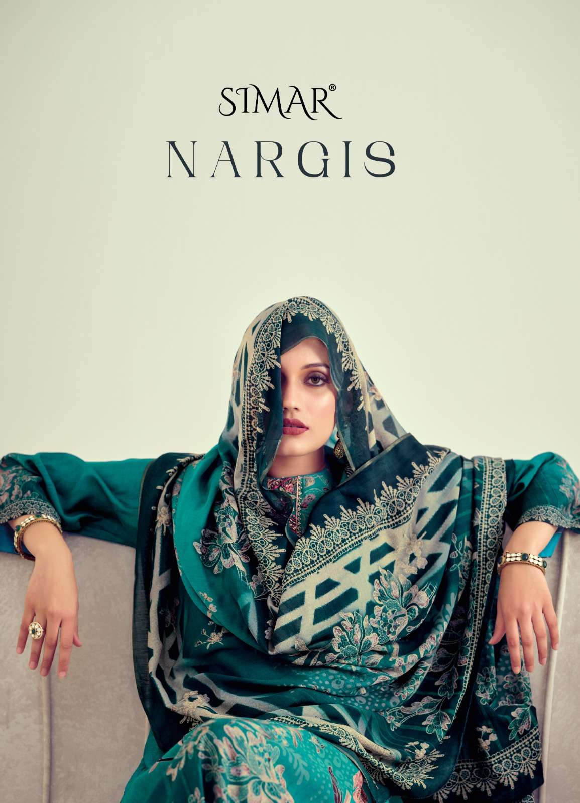 NARGIS BY SIMAR 1503 TO 1508 SERIES PURE MUSLIN EMBROIDERY WORK PAKISTANI DRESSES