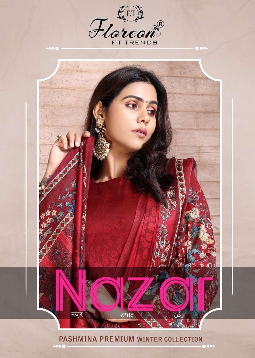 NAZAR BY FLOREON 1001 TO 1008 SERIES PASHMINA DIGITAL PRINT WINTER WEAR DRESSES