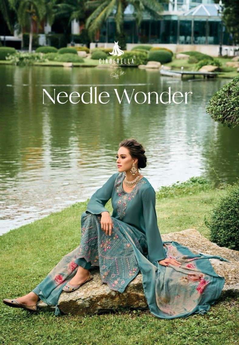 NEEDLE WONDER BY CINDERELLA 10481 TO 10486 SERIES VISCOSE PASHMINA WINTER WEAR DRESSES