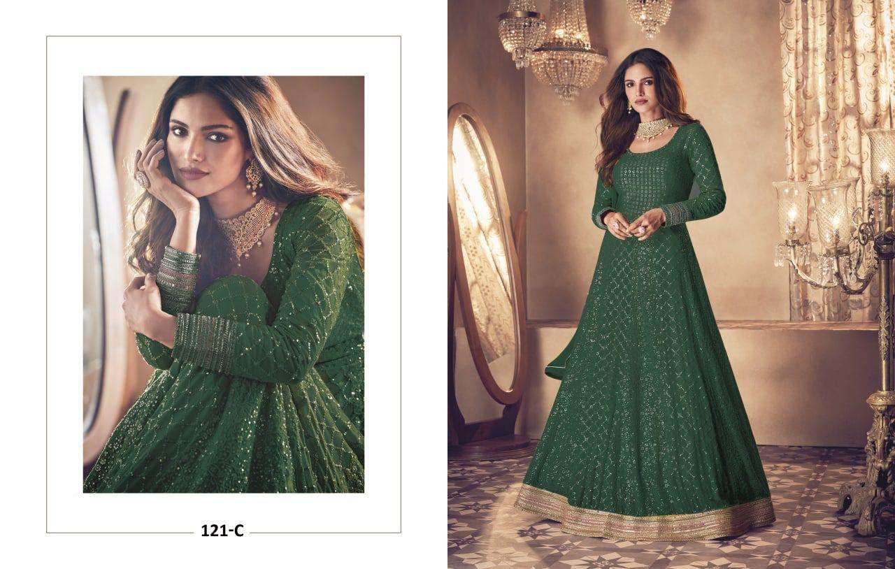 NOOR 121-C HIT DESIGN BY AQSAWHOLESALE BLOOMING GEORGETTE WORK DRESS