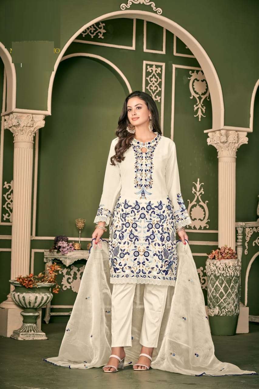 NS-53 HIT DESIGN BY AQSAWHOLESALE FAUX GEORGETTE EMBROIDERY READYAMDE DRESS