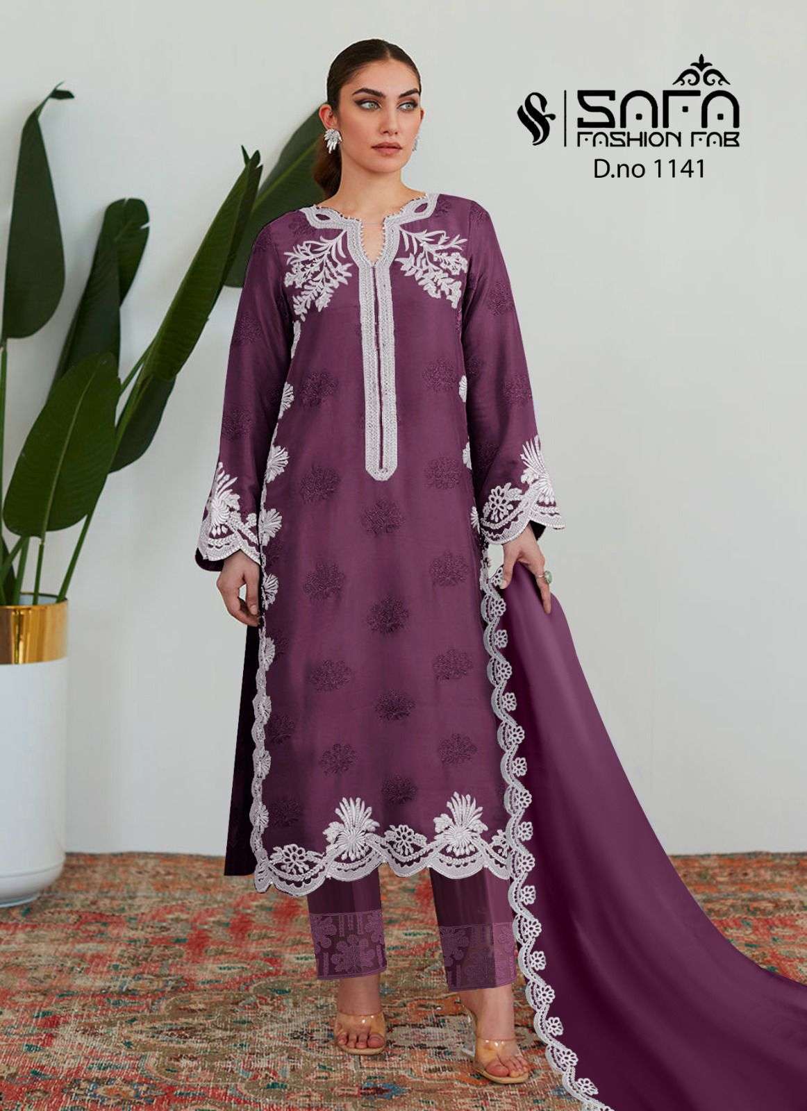 SAFA 1141 NEW COLOURS BY SAFA FASHION FAB HEAVY GEORGETTE WORK READMADE DRESSES