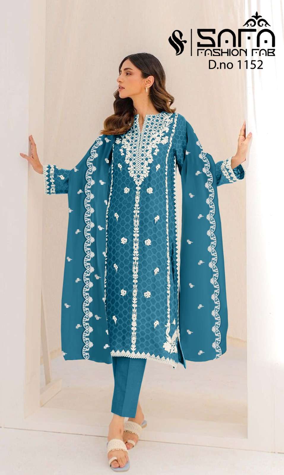 SAFA 1152 NEW COLOURS BY SAFA FASHION FAB GEORGETTE HEAVY WORK READYMADE DRESSES