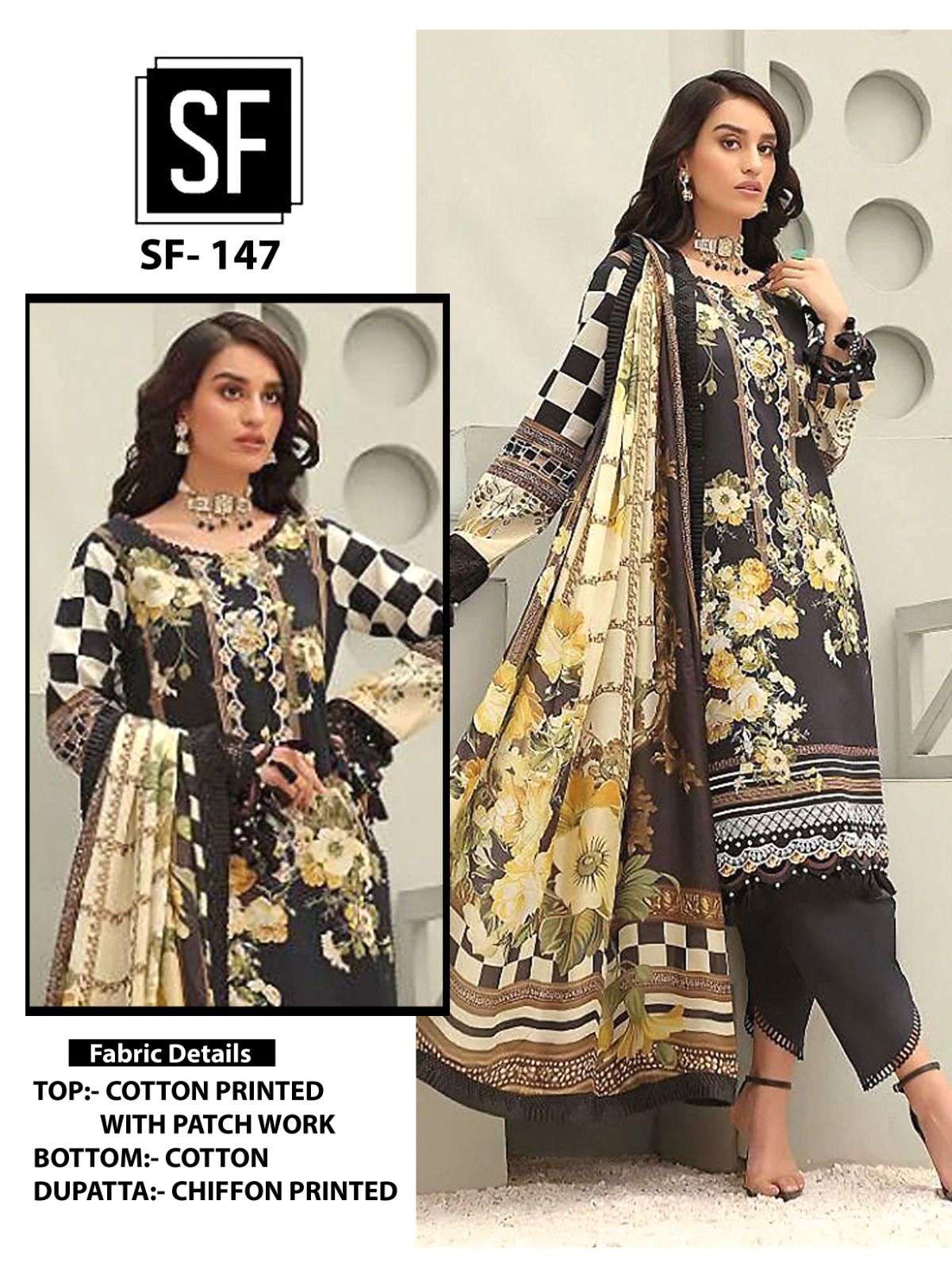 SF-147 HIT DESIGN BY SF FASHION COTTON PRINT WORK PAKISTANI DRESS