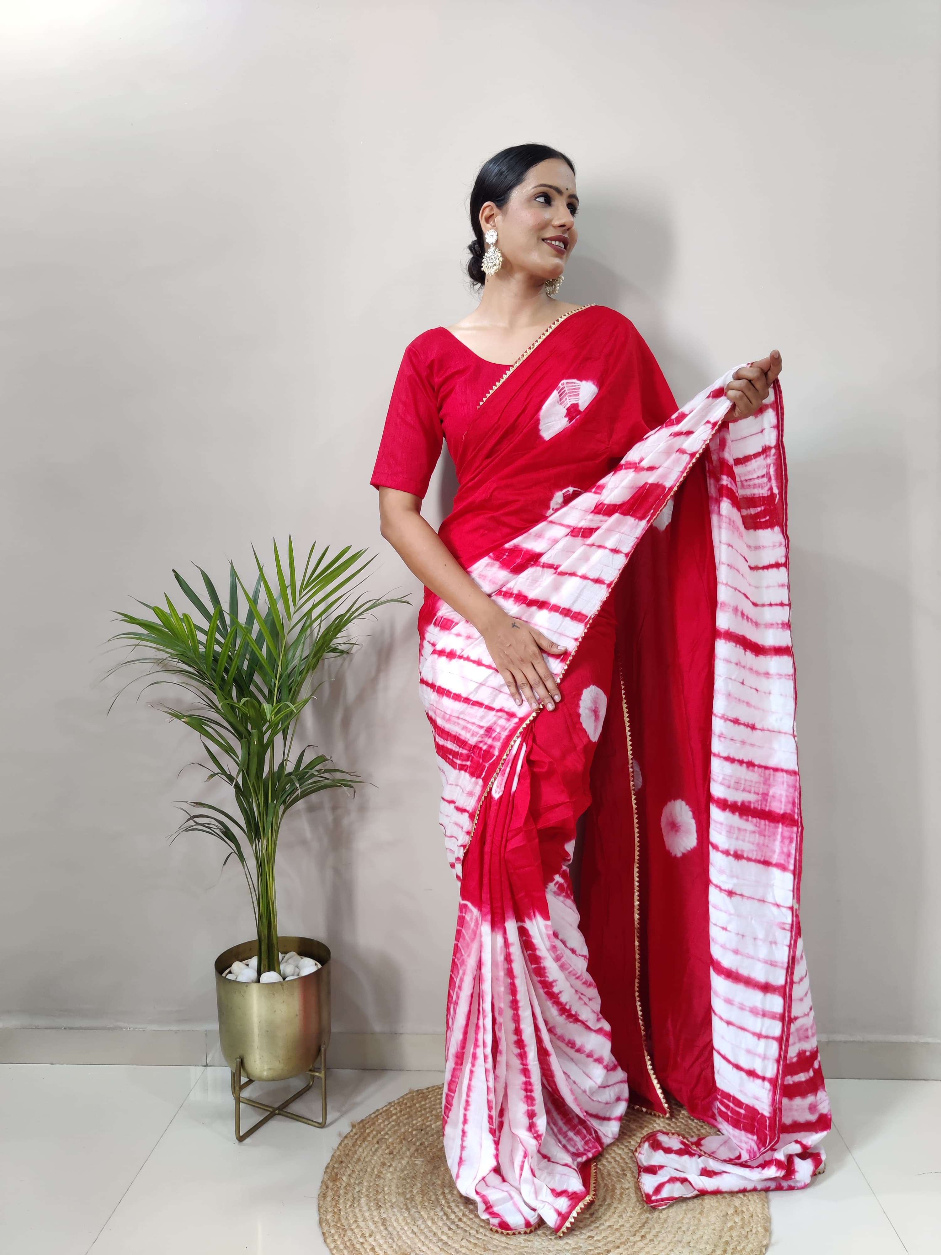 SHIBORI VOL-1 BY AQSAWHOLESALE CHANDERI COTTON SILK CASUAL WEAR SAREES