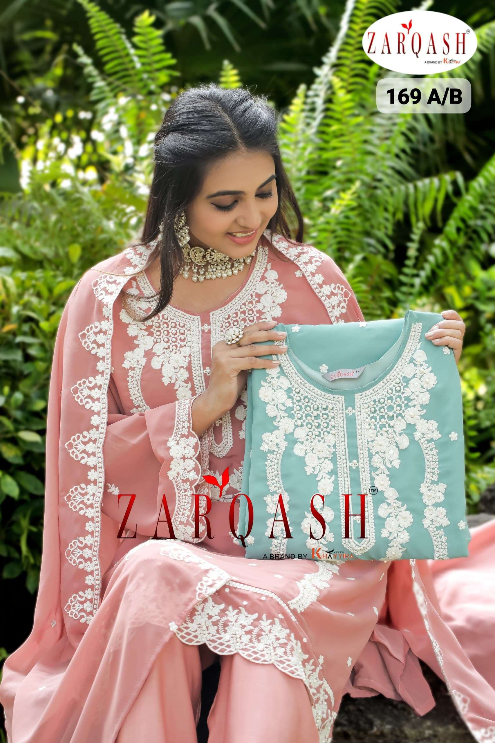 Z-169 NX BY ZARQASH 169-A AND 169-B SERIES HEAVY GEORGETTE WORK READYAMDE DRESSES