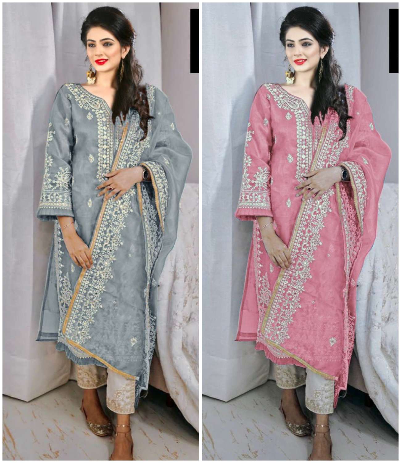 Z-378 NX BY ZIAAZ DESIGNS VELVET EMBROIDERY MIRROR WORK WINTER PAKISTANI DRESSES