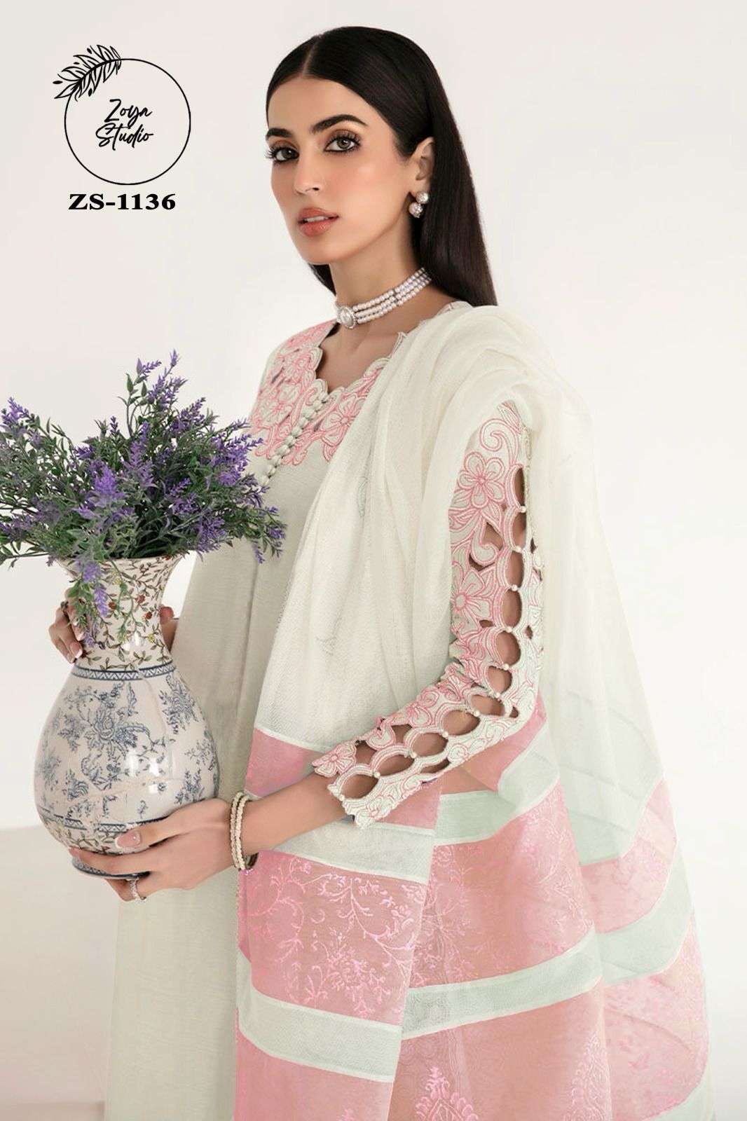 ZS-1136 COLOURS BY ZOYA STUDIO FAUX GEORGETTE EMBROIDERY WORK READYMADE DRESSES