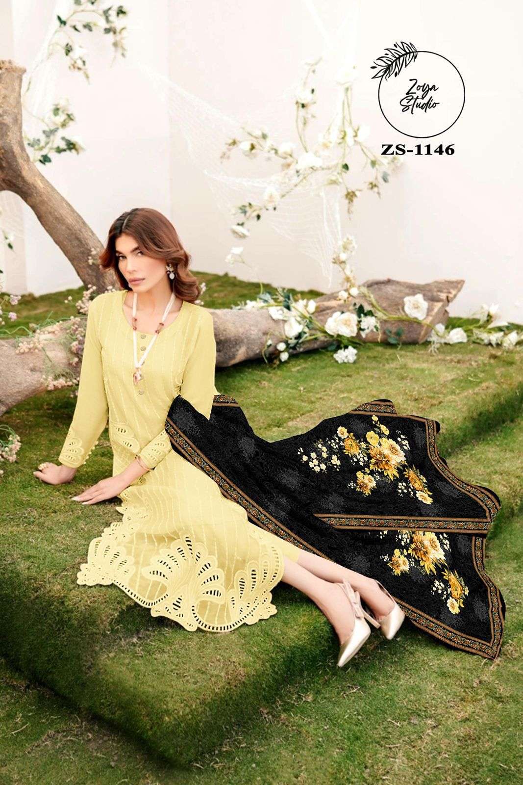 ZS-1146 COLOURS BY ZOYA STUDIO FAUX GEORGETTE HEAVY WORK READYMADE DRESSES