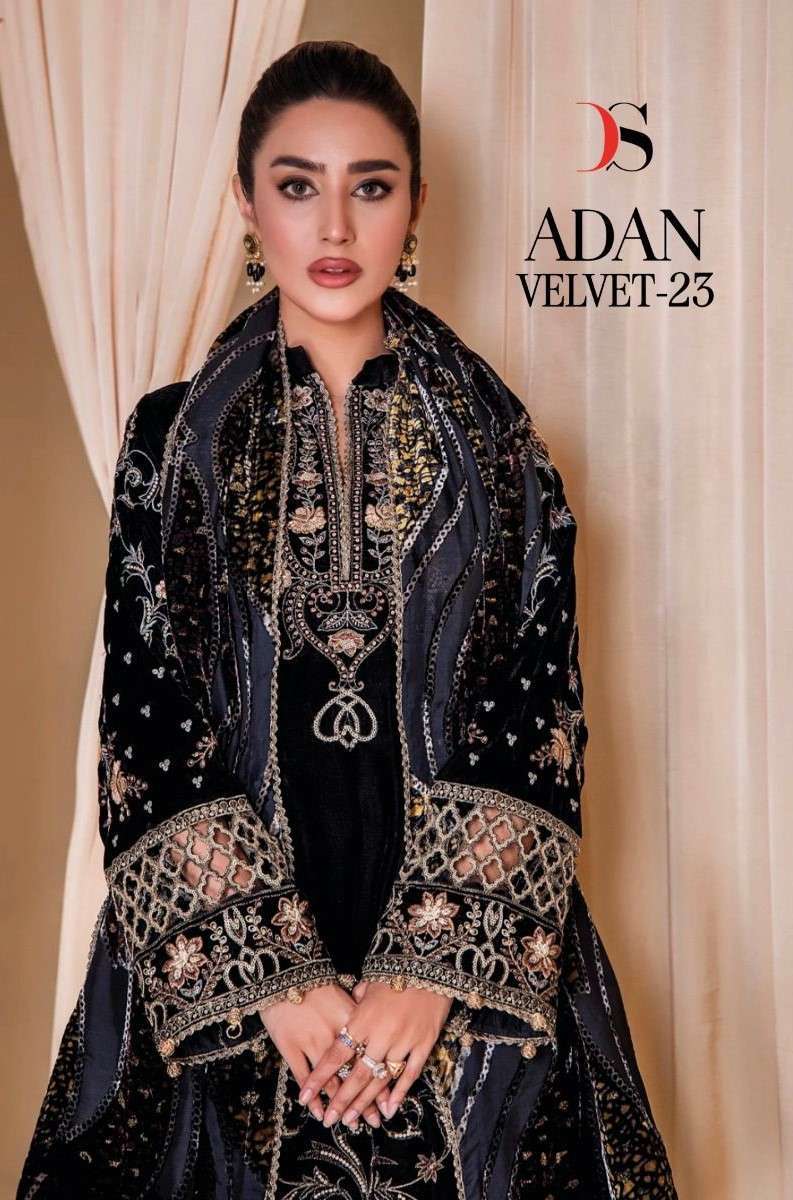 ADAN VELVET-23 BY DEEPSY SUITS 3251 TO 3254 SERIES VELVET WORK PAKISTANI WINTER DRESSES