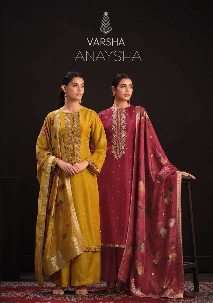 ANAYSHA BY VARSHA 71 TO 74 SERIES VISCOSE PRINT EMBROIDERY WORK DRESSES