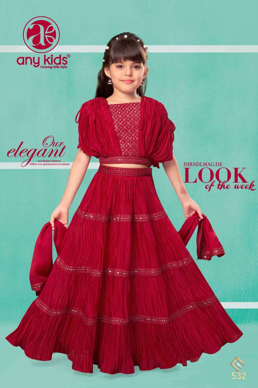 ANY KIDS VOL-32 BY AQSAWHOLESALE 532 TO 562 SERIES SILK WORK READYMADE KIDS DRESSES