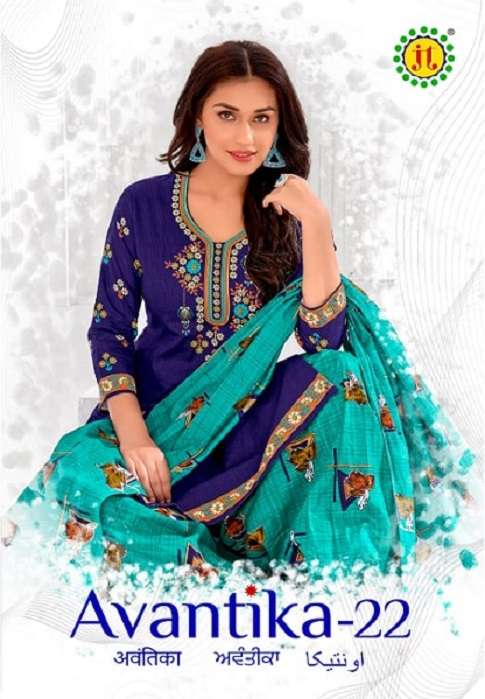 AVANTIKA VOL-22 BY JT 22001 TO 22010 SERIES PURE HEAVY COTTON PRINT DRESSES