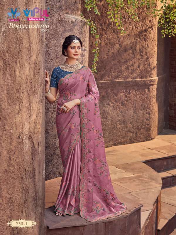 Pure Organza Silk Saree with Beautiful Pearl Style Embroidery Work wit –  ZariandResham