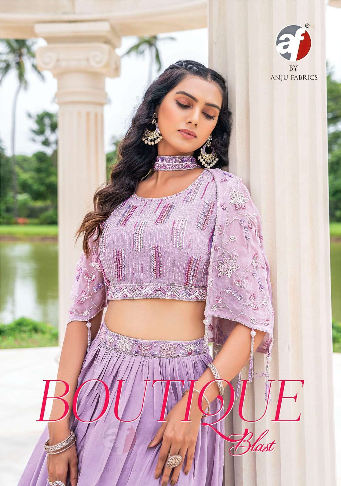 BOUTIQUE BLAST BY ANJU FABRICS 7301 TO 7303 SERIES CREPE GEORGETTE WORK READYMADE DRESSES