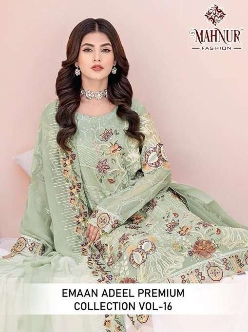 EMAAN ADEEL PREMIUM COLLECTION VOL-16 BY MAHNUR FASHION GEORGETTE WORK PAKISTANI DRESSES