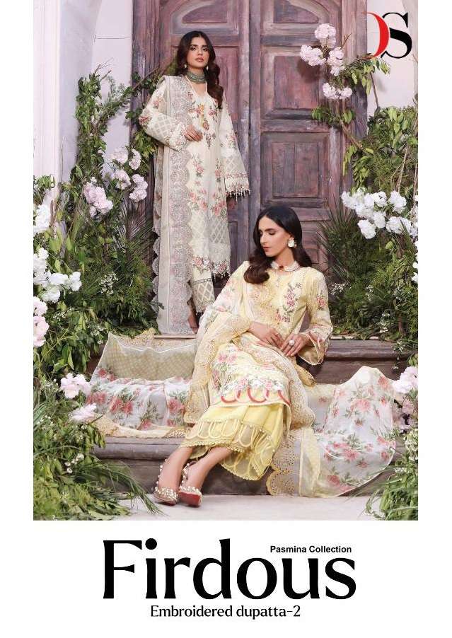 FIRDOUS EMBROIDERED DUPATTA VOL-2 BY DEEPSY SUITS PASHMINA WORK WINTER WEAR DRESSES