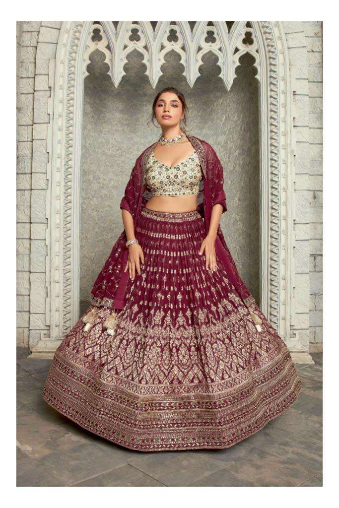 FUSION BY AQSAWHOLESALE HEAVY DESIGNER WEAR READYMADE BRIDAL LEHENGAS