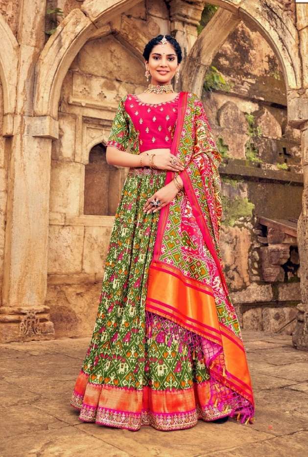 GAJJI 8007 TO 8012 SERIES BY GAJRAJ SMOOTH SILK WORK FESTIVE WEAR READYMADE LEHENGAS