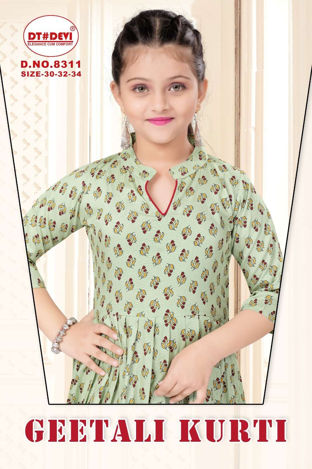 GEETALI KURTI BY AQSAWHOLESALE RAYON PRINT KIDS WEAR KURTIS