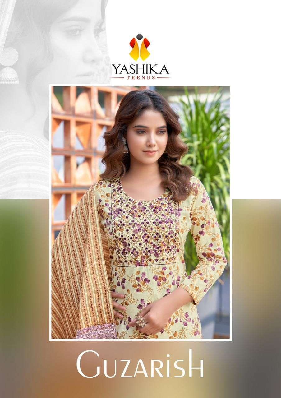 GUZARISH BY YASHIKA TRENDZ 1001 TO 1008 SERIES COTTON EMBROIDERY WORK DRESSES