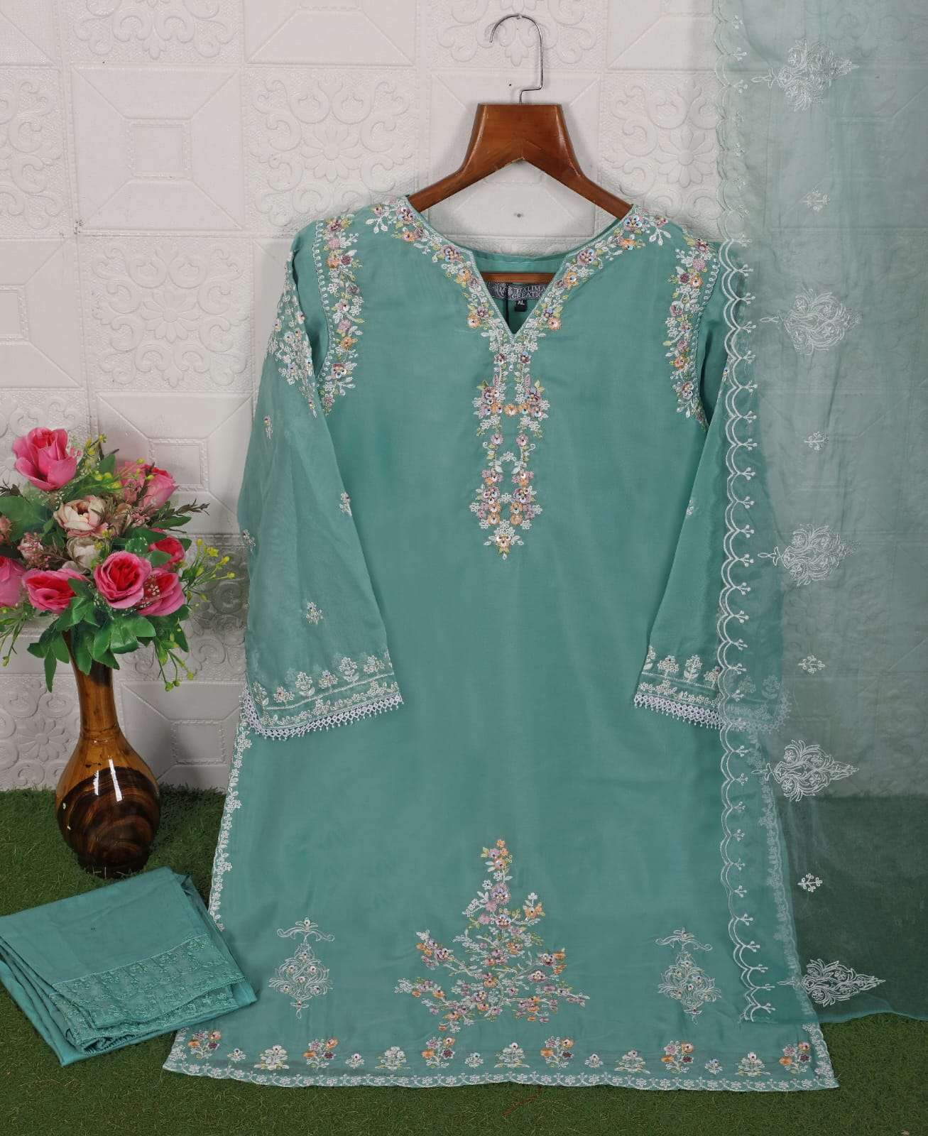 HC-144 COLOURS BY AQSAWHOLESALE SILK ORGANZA WORK READYMADE DRESSES