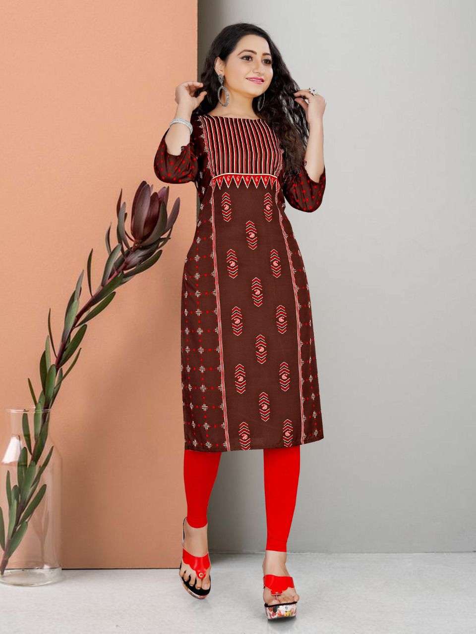 JENIKA VOL-1 BY AQSAWHOLESALE PURE AMERICAL CREPE PRINT CASUAL KURTIS