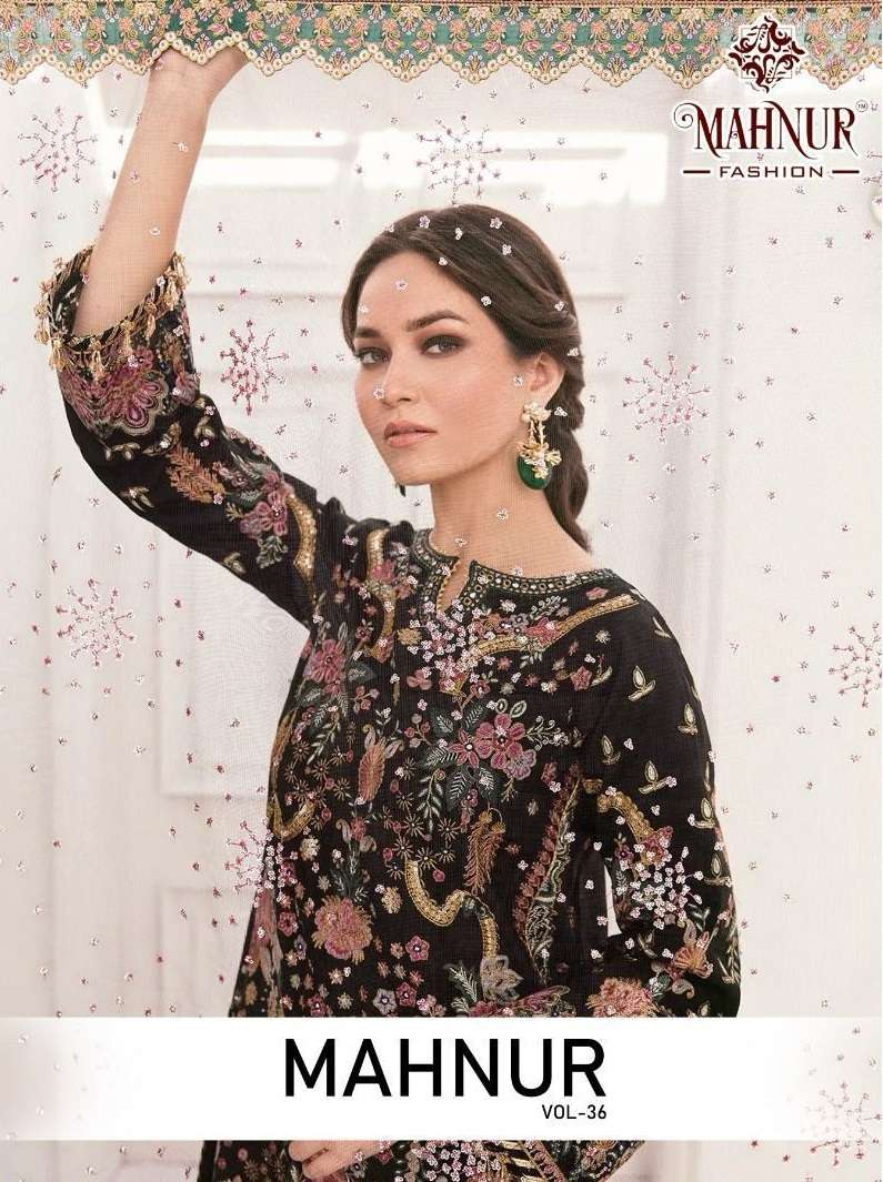 MAHNUR VOL-36 BY MAHNUR FASHION 36001 & 36002 SERIES GEORGETTE WORK PAKISTANI DRESSES