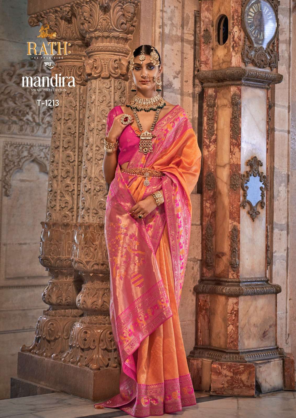 MANDIRA BY RATH 1205 TO 1213 SERIES PATOLA SILK DESIGNER WORK FESTIVE WEAR SAREES