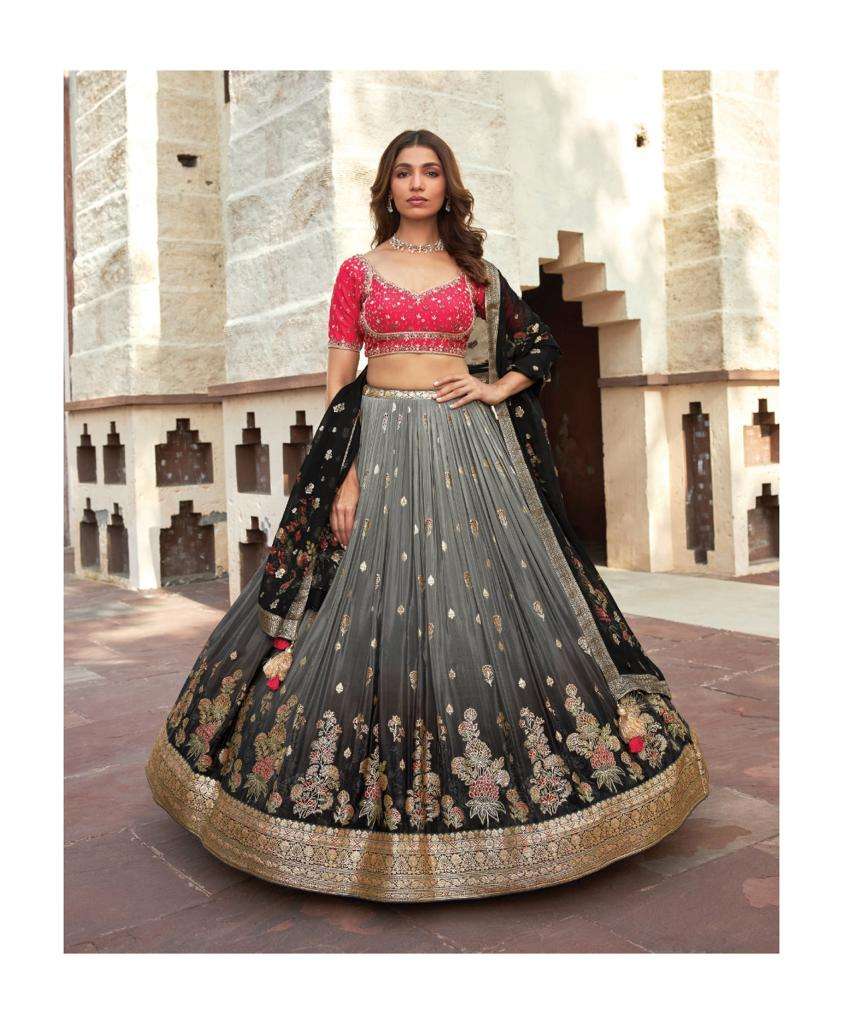 MAYFLOWER PRET 2023 BY AQSAWHOLESALE FANCY HEAVY WORK BRIDAL LEHENGAS