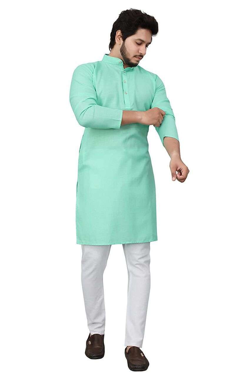 METRO VOL-4 BY AQSAWHOLESALE SEMI COTTON PLAIN MENS KURTA PAJAMAS