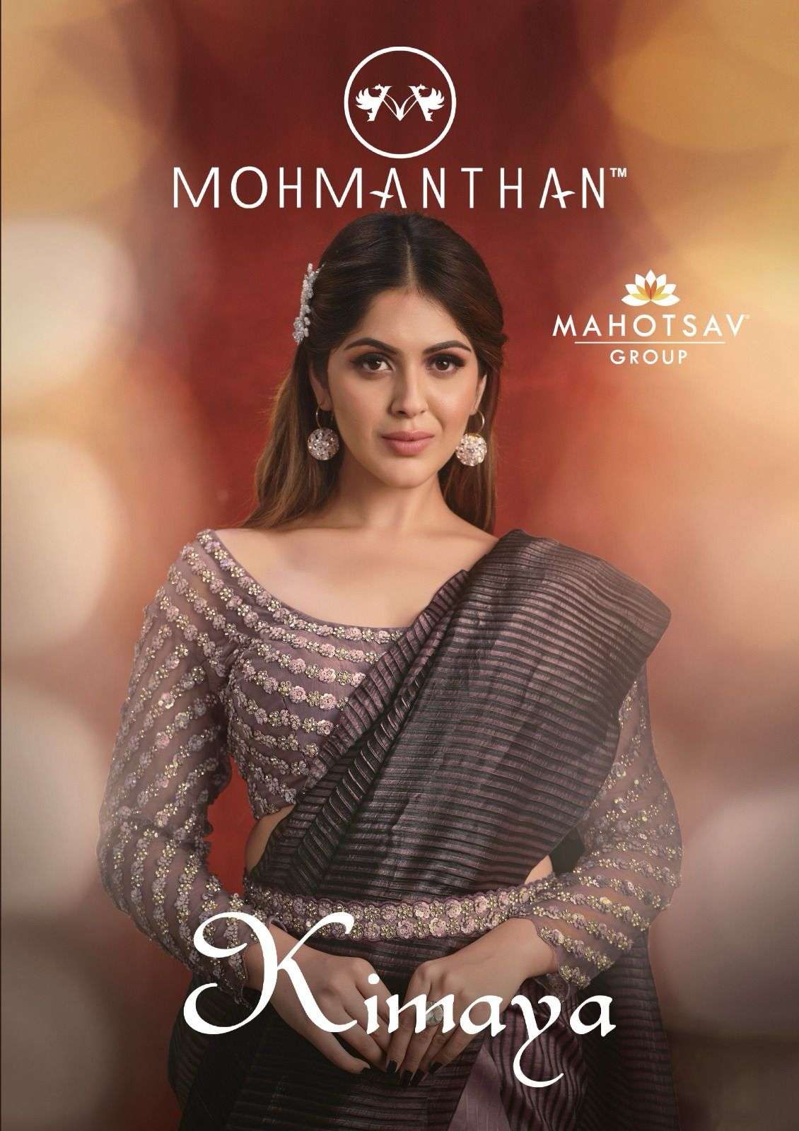 MOHMANTHA KIMAYA BY MAHOTSAV 23607 TO 23615 SERIES HEAVY FABRIC WORK READYMADE SAREES