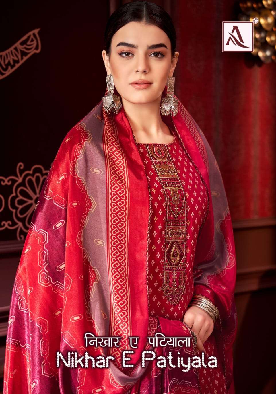 NIKHAR E PATIYALA BY ALOK SUIT 1397-001 TO 1397-008 SERIES RAYON EMBROIDERY WORK DRESSES