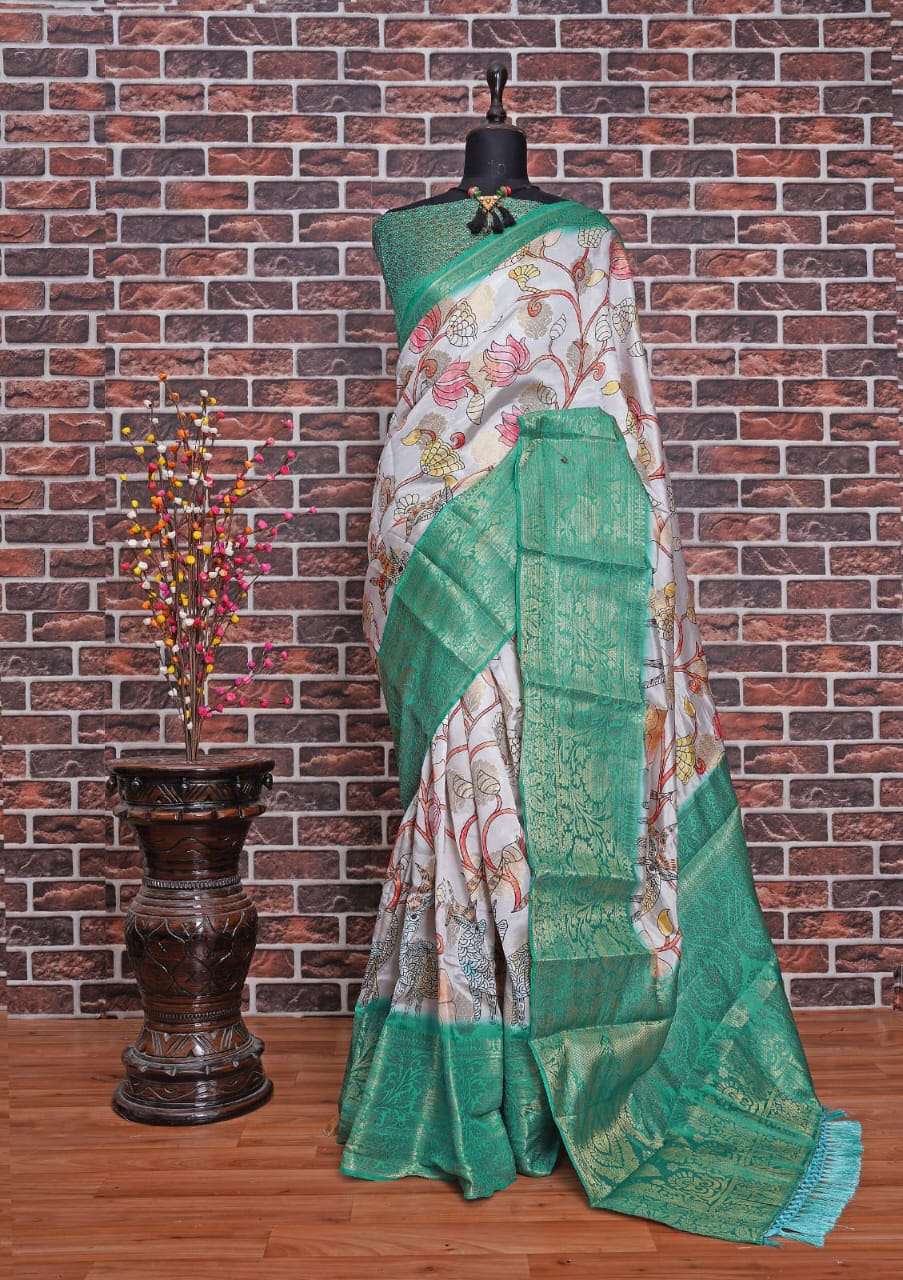 PAKHI VOL-1 BY AQSAWHOLESALE HEAVY BAMBU SILK PRINT CASUAL WEAR SAREES