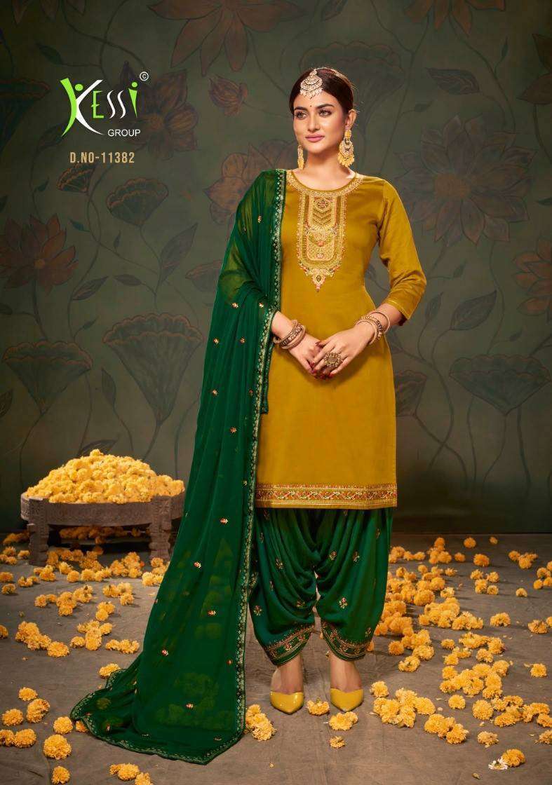 PATIALA HOUSE VOL-95 KESSI FABRICS 11381 TO 11386 SERIES JAM COTTON WORK DRESSES