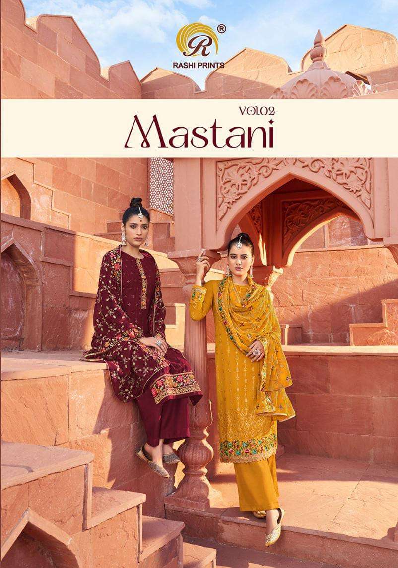 RASHI MASTANI VOL-2 BY AQSAWHOLESALE 1101 TO 1106 SERIES GEORGETTE WORK DRESSES