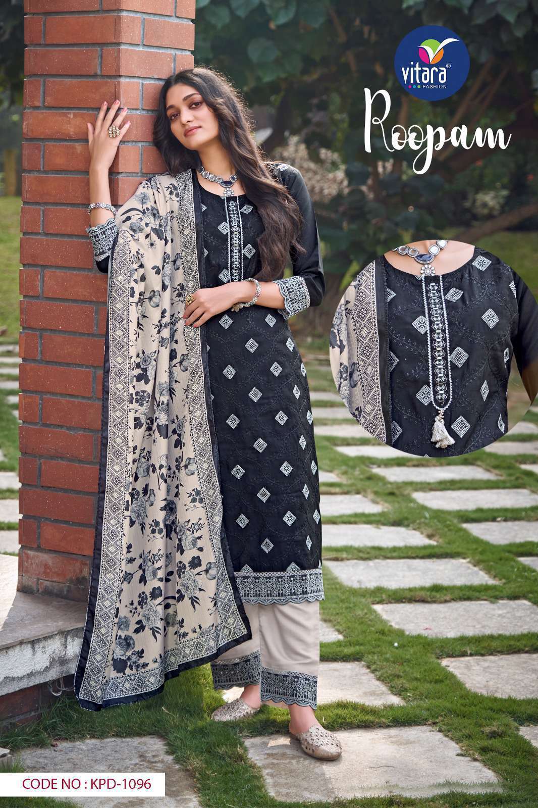 ROOPAM BY VITARA FASHION 1093 TO 1096 SERIES ROMAN SILK EMBROIDERY READYMADE DRESSES