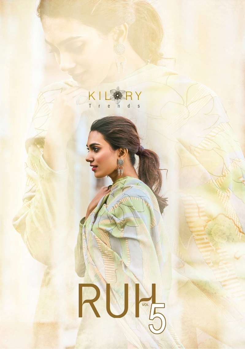 RUH VOL-5 BY KILORY TRENDZ 591 TO 598 SERIES COTTON SILK PRINT WORK DRESSES