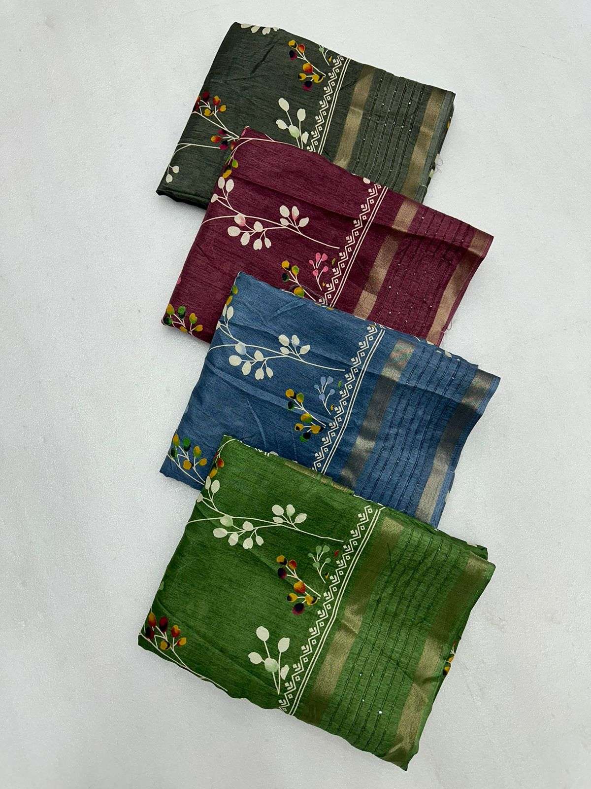 SRILIKHA BY AQSAWHOLESALE DOLA SILK PRINT JACQUARD WORK CASUAL SAREES