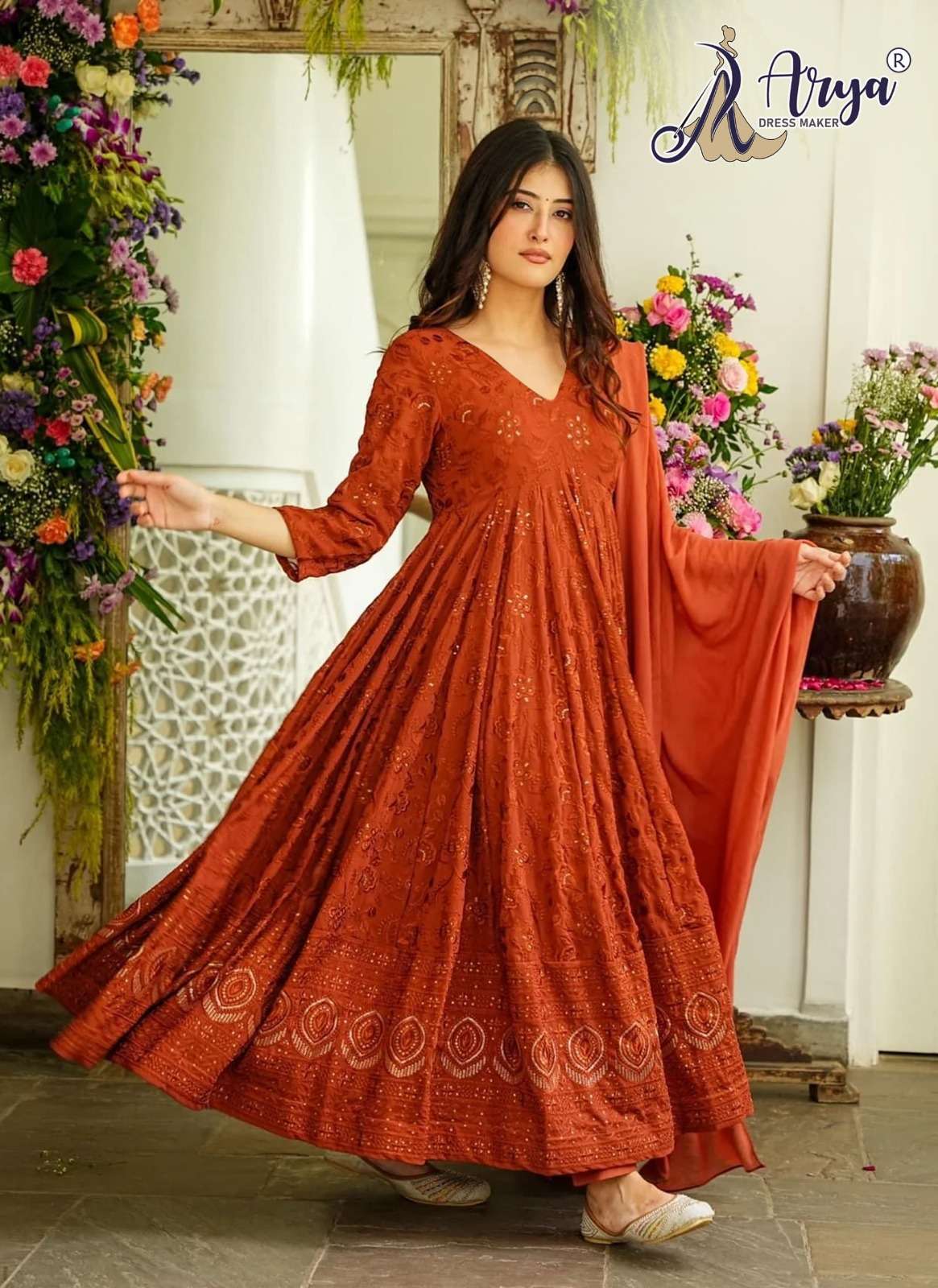 SANARI BY ARYA DRESS MAKER 3001 TO 3006 SERIES BEAUTIFUL STYLISH FANCY  COLORFUL CASUAL WEAR &