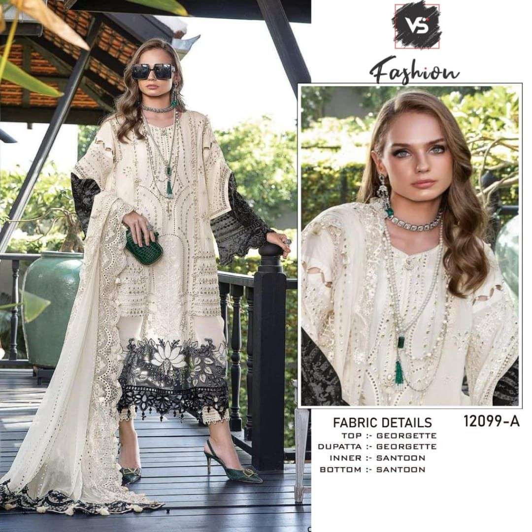 VS-12099 HIT DESIGN BY VS FASHION GEORGETTE EMBROIDERY WORK PAKISTANI DRESS