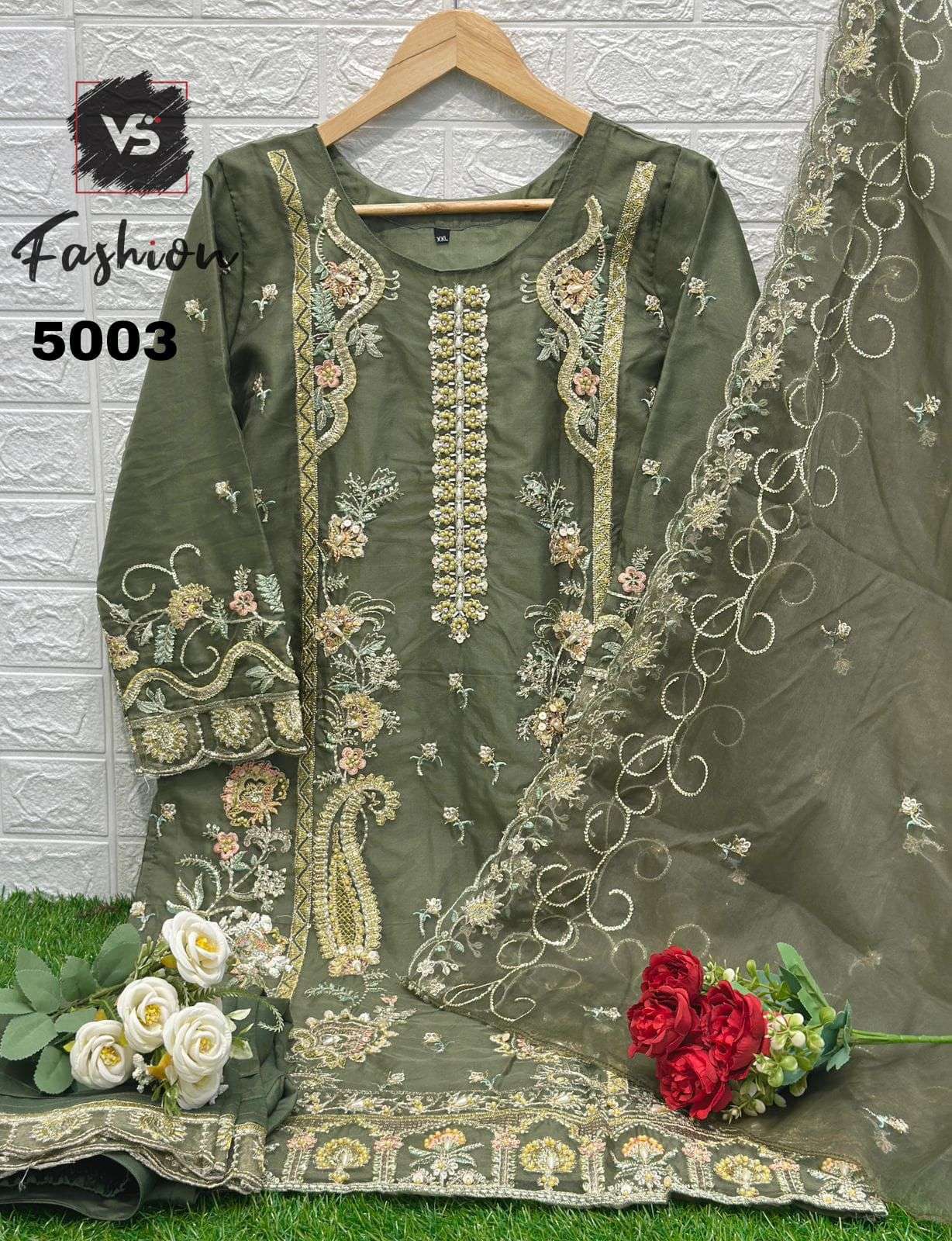 VS-5003 COLOURS BY VS FASHION ORGANZA EMBROIDERY READYMADE PAKISTANI DRESSES