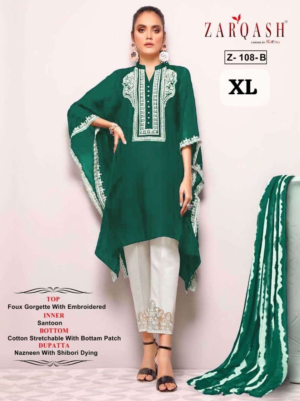 Z-108 COLOURS BY ZARQASH HEAVY FAUX GEORGETTE EMBROIDERY READYMADE DRESSES