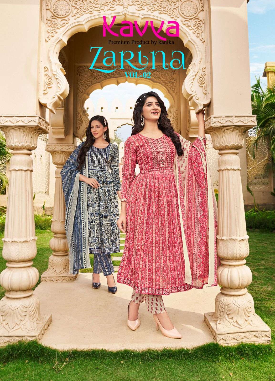 ZARINA VOL-2 BY KAVYA 2001 TO 2010 SERIES MAL COTTON PRINT WORK READYMADE DRESSES