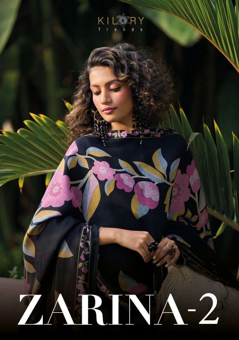 ZARINA VOL-2 BY KILORY TRENDZ 701 TO 708 SERIES VISCOSE MUSLIN PRINT WORK DRESSES