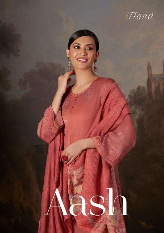 AASH BY ITRANA 910 TO 980 SERIES COTTON SATIN PRINT WORK DRESSES