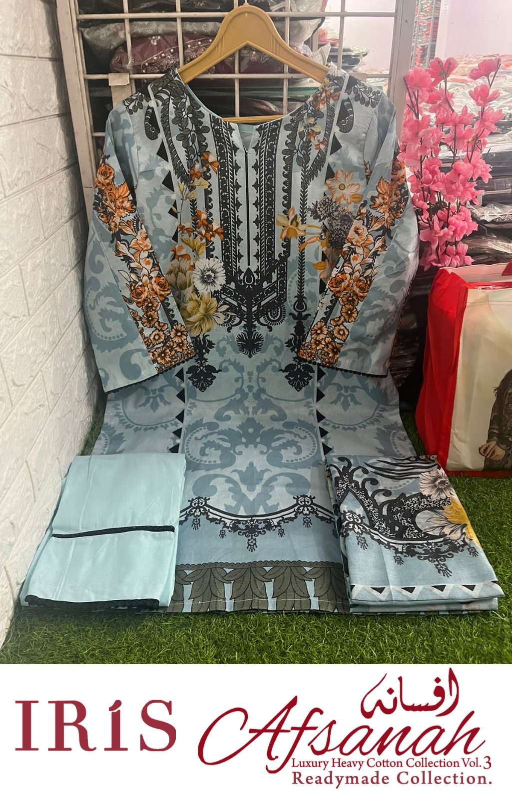 AFSANAH VOL-3 BY IRIS PURE COTTON PRINT READYMADE PAKISTANI DRESSES