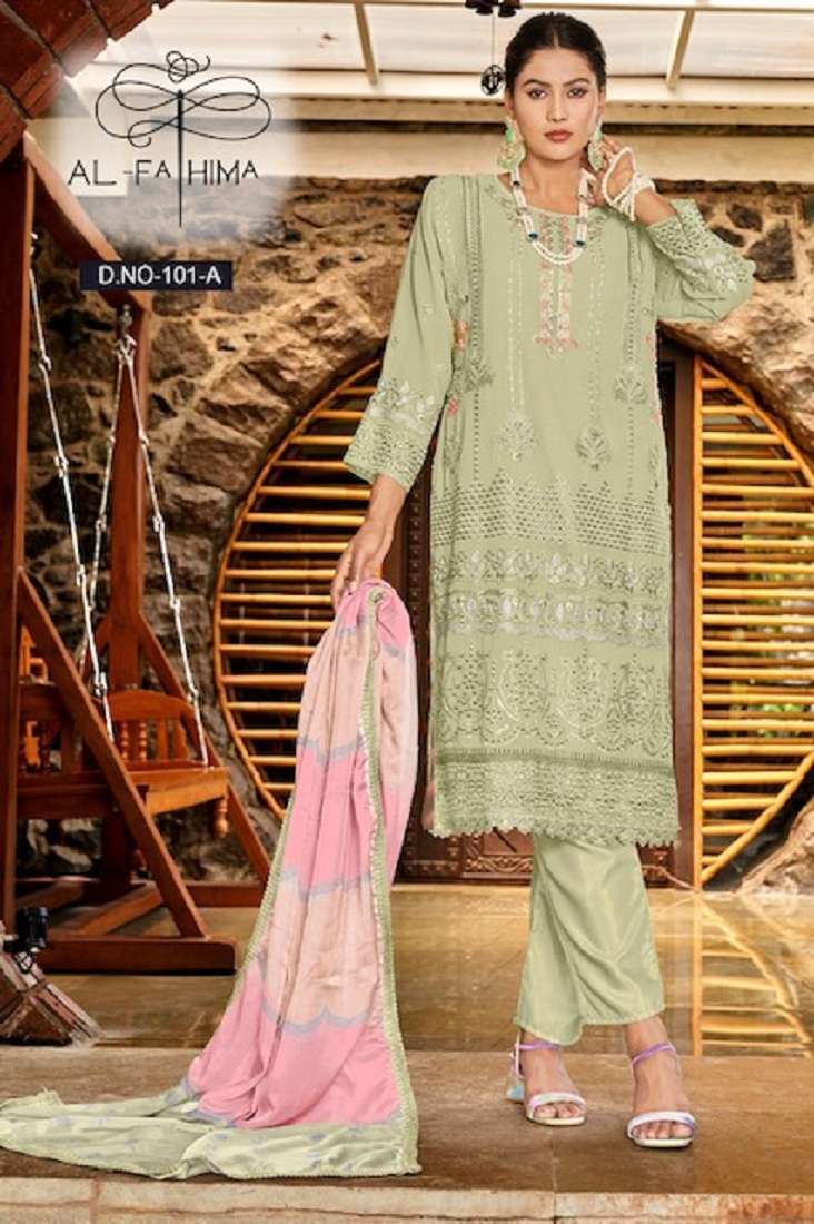 AL-FATHIMA AFREEN BY AQSAWHOLESALE FAUX GEORGETTE EMBROIDERY WORK DRESSES