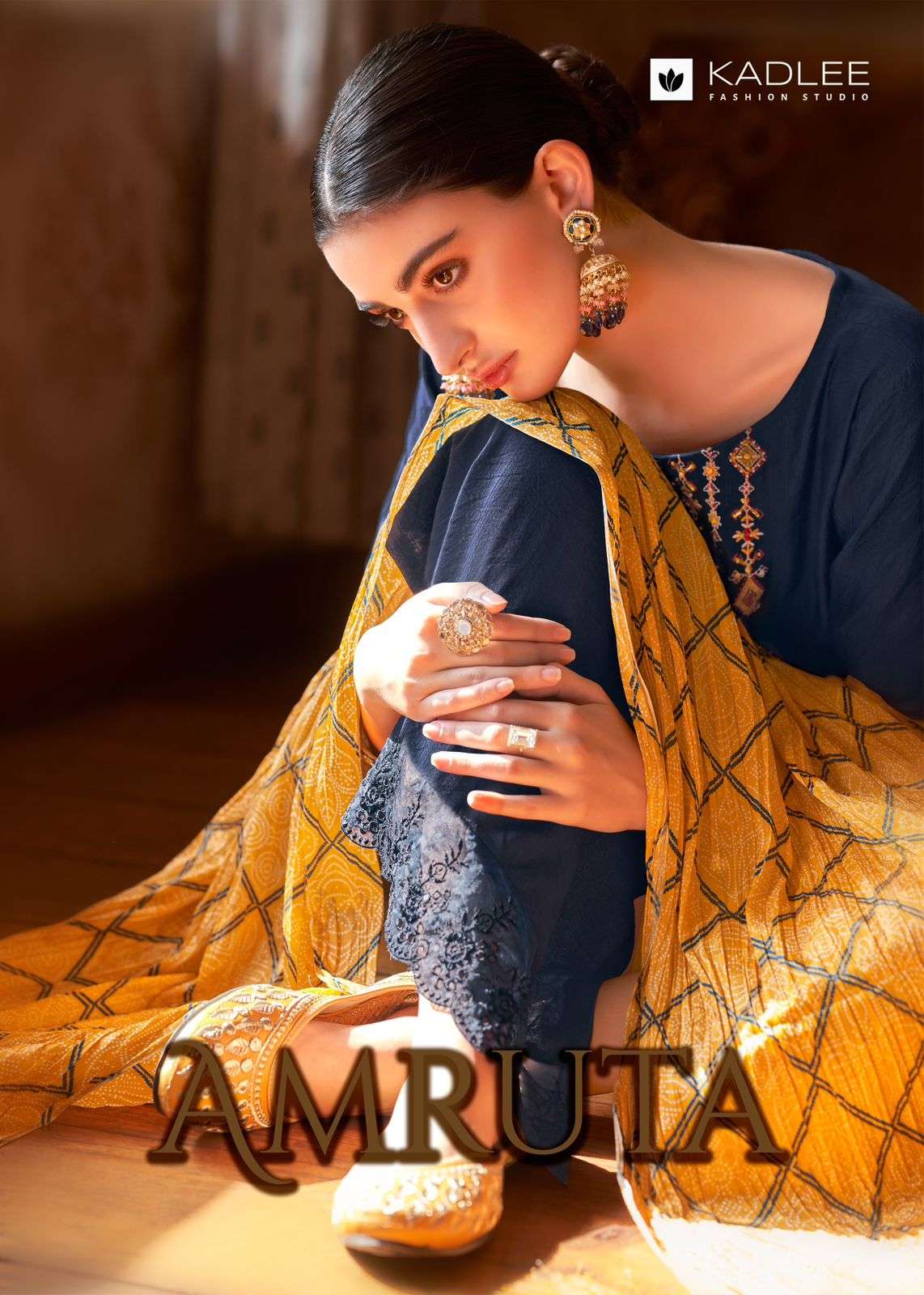 AMRUTA BY KADLEE 5001 TO 5006 SERIES VISCOSE EMBROIDERY HAND WORK READYMADE DRESSES